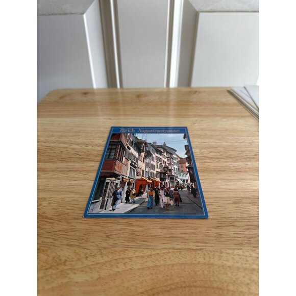Vintage Zurich Postcard - Augustinergasse Street Scene Switzerland - Picture 1 of 4